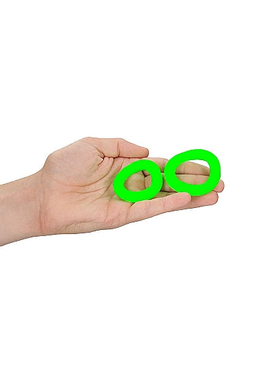 GLOW 2PCS COCK RING SET GLOW IN THE DARK