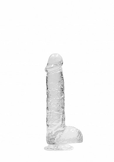 REALROCK 6IN REALISTIC DILDO W/ BALLS CRYSTAL CLEAR