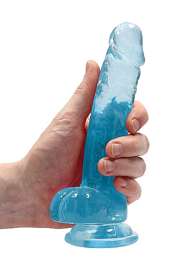 REALROCK 7IN REALISTIC DILDO W/ BALLS BLUE