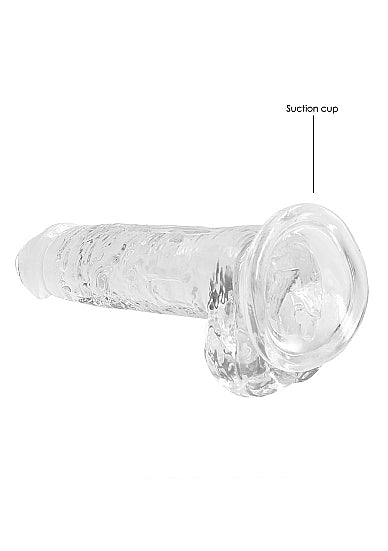 REALROCK 7IN REALISTIC DILDO W/ BALLS CRYSTAL CLEAR