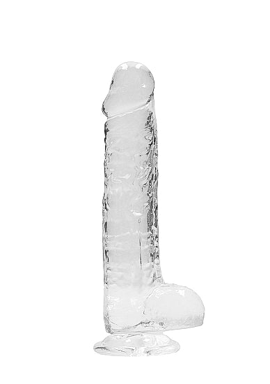 REALROCK 8IN REALISTIC DILDO W/ BALLS CRYSTAL CLEAR