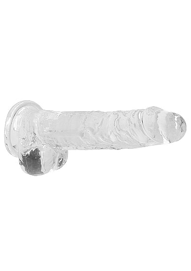 REALROCK 8IN REALISTIC DILDO W/ BALLS CRYSTAL CLEAR