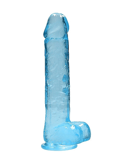 REALROCK 9IN REALISTIC DILDO W/ BALLS BLUE