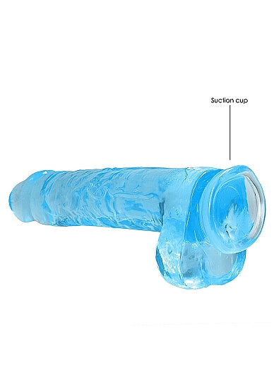 REALROCK 9IN REALISTIC DILDO W/ BALLS BLUE