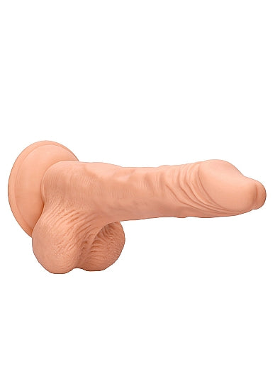 REALROCK 8IN DONG FLESH W/ TESTICLES