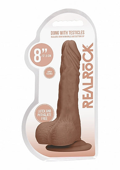 REALROCK 8IN DONG TAN W/ TESTICLES