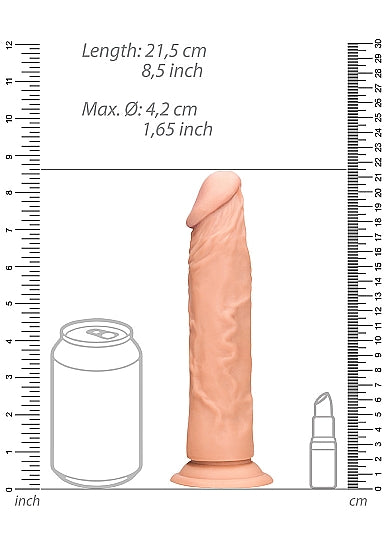 REALROCK 8IN DONG FLESH W/O TESTICLES