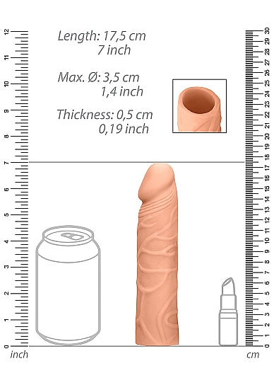 REALROCK PENIS SLEEVE 7IN FLESH