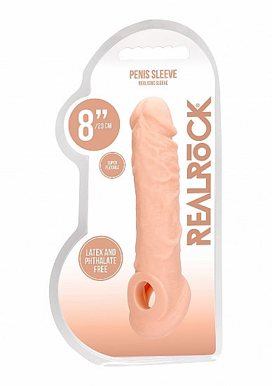 REALROCK PENIS SLEEVE 8IN FLESH