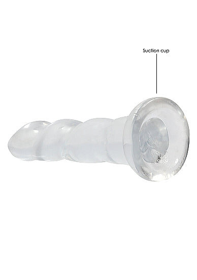REALROCK NON REALISTIC DILDO W SUCTION CUP 7IN TRANSPARENT