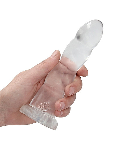 REALROCK NON REALISTIC DILDO W SUCTION CUP 7IN TRANSPARENT