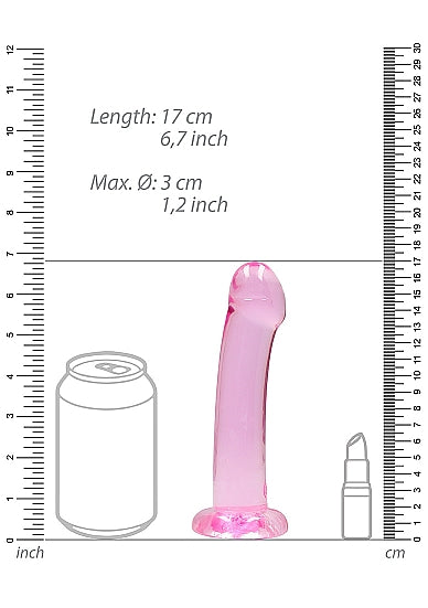 REALROCK NON REALISTIC DILDO W SUCTION CUP 6.7IN PINK