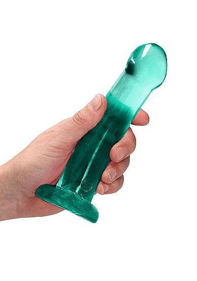 REALROCK NON REALISTIC DILDO W SUCTION CUP 6.7IN TURQUOISE