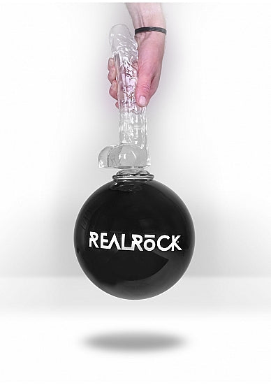 REALROCK REALISTIC DILDO W/ BALLS 10IN PURPLE