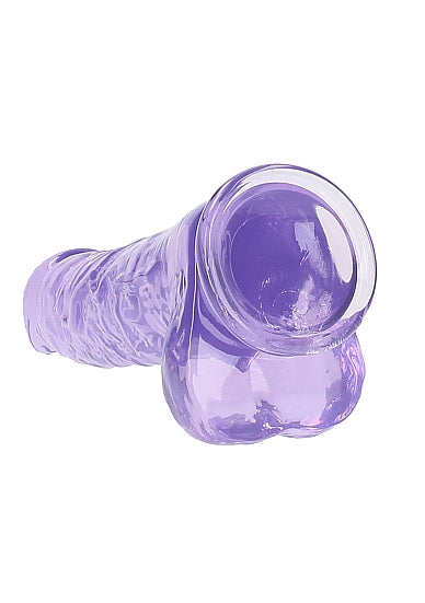 REALROCK REALISTIC DILDO W/ BALLS 10IN PURPLE
