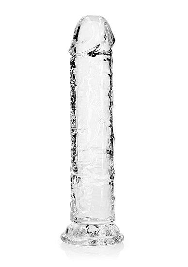 REALROCK STRAIGHT REALISTIC 8 IN DILDO TRANSPARENT