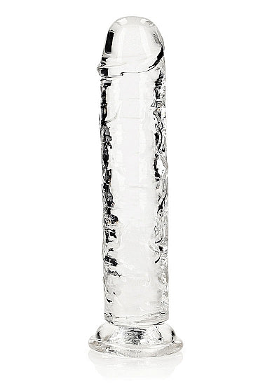 REALROCK STRAIGHT REALISTIC 8 IN DILDO TRANSPARENT