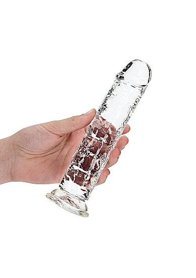 REALROCK STRAIGHT REALISTIC 8 IN DILDO TRANSPARENT
