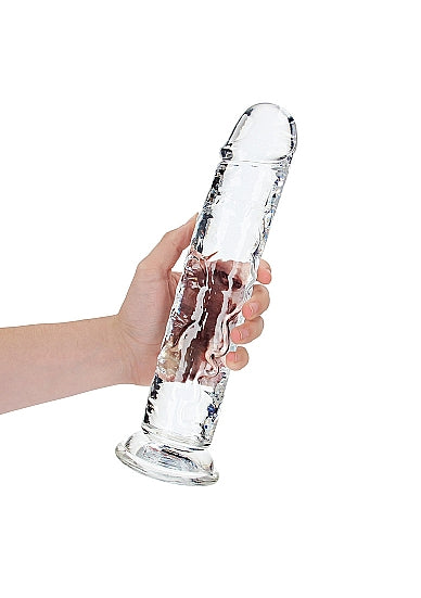 REALROCK REALISTIC STRAIGHT DILDO 11IN TRANSPARENT