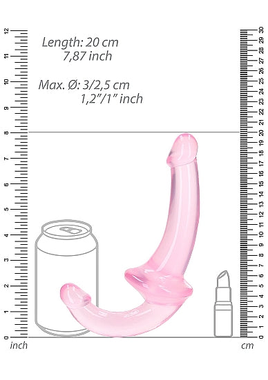 REALROCK STRAPLESS STRAP ON 6 IN PINK