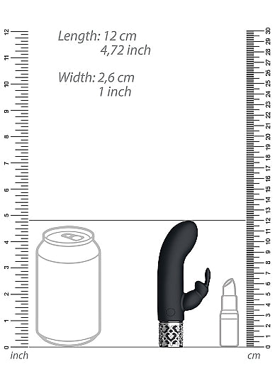 ROYAL GEMS DAZZLING BLACK RECHARGEABLE SILICONE BULLET