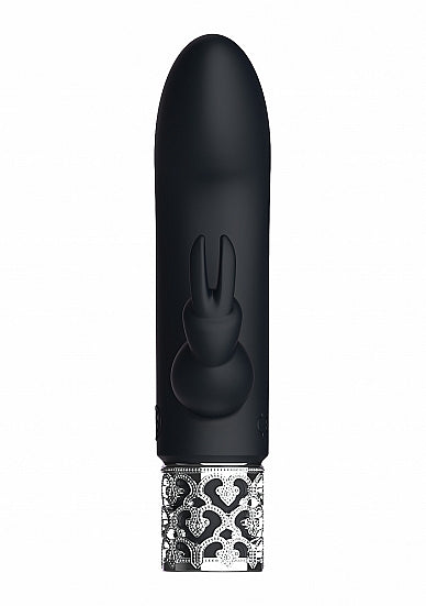ROYAL GEMS DAZZLING BLACK RECHARGEABLE SILICONE BULLET