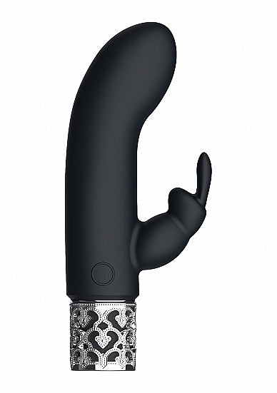 ROYAL GEMS DAZZLING BLACK RECHARGEABLE SILICONE BULLET