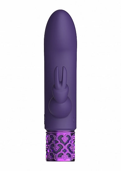 ROYAL GEMS DAZZLING PURPLE RECHARGEABLE SILICONE BULLET
