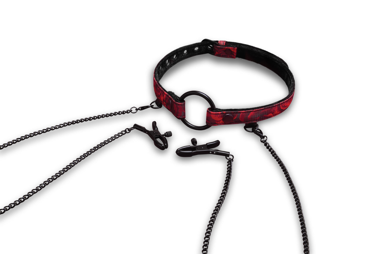 ROSEGASM OPEN MOUTH GAG W/ NIPPLE CLAMPS
