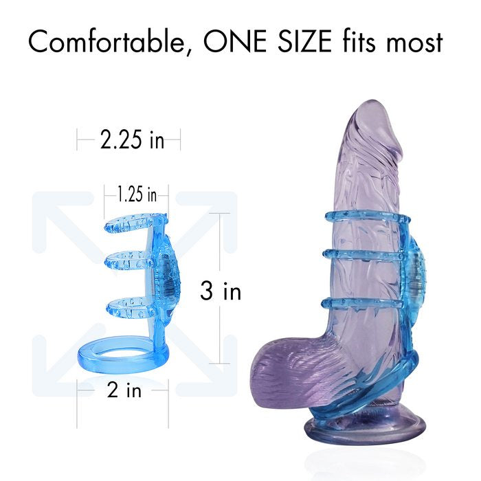 DOCTOR LOVE ZINGER VIBRATING COCK CAGE BLUE