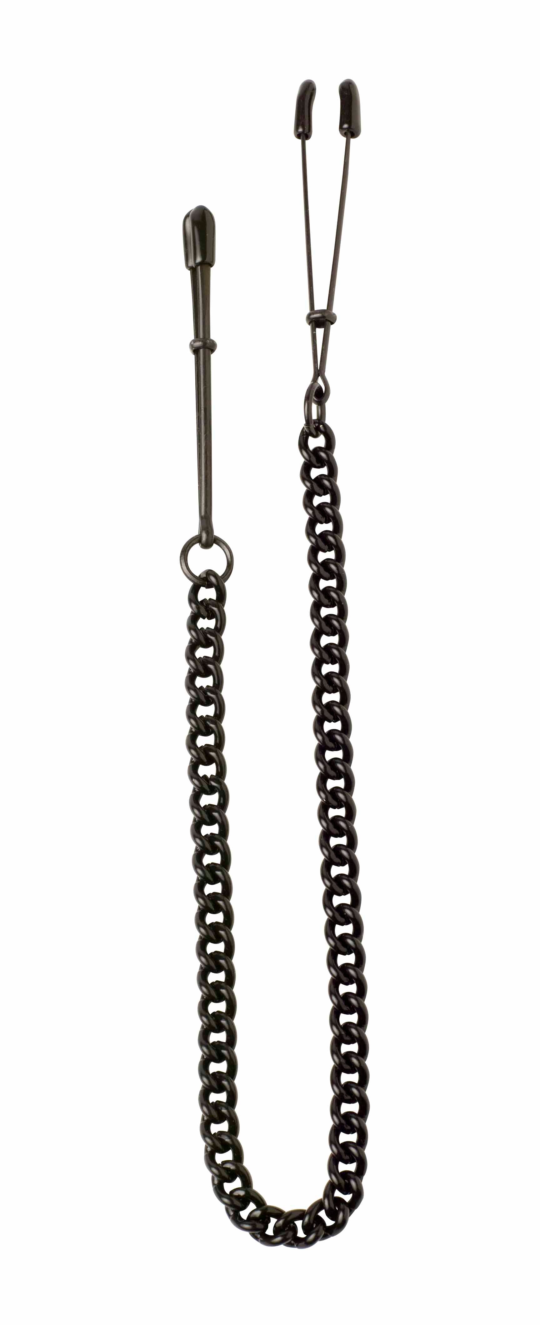 BLACK TWEEZER CLAMP W/LINK CHAIN