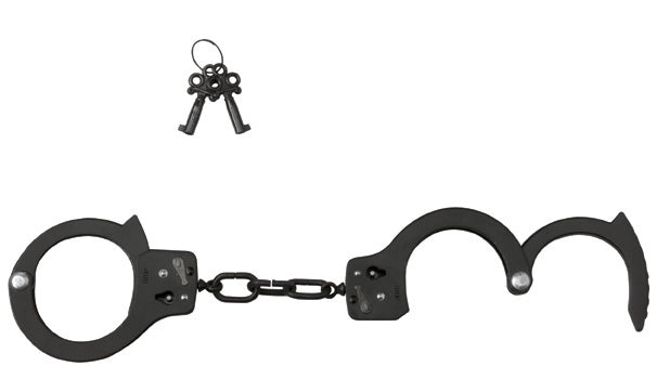 BLACK SINGLE LOCK HANDCUFFS