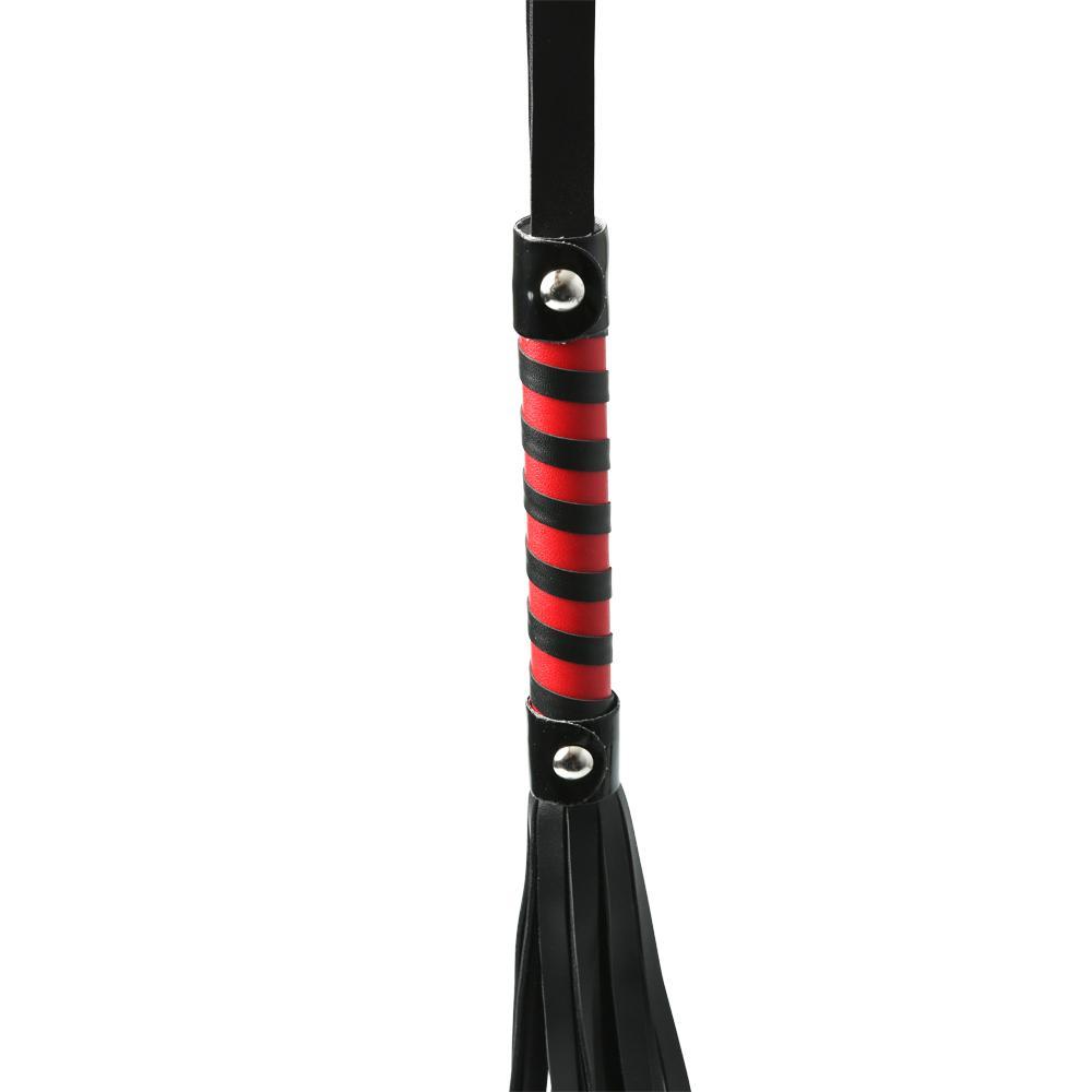 SEX & MISCHIEF RED & BLACK STRIPE FLOGGER