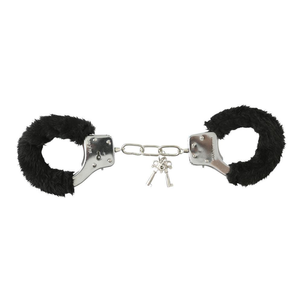 SEX & MISCHIEF FURRY HANDCUFFS BLACK