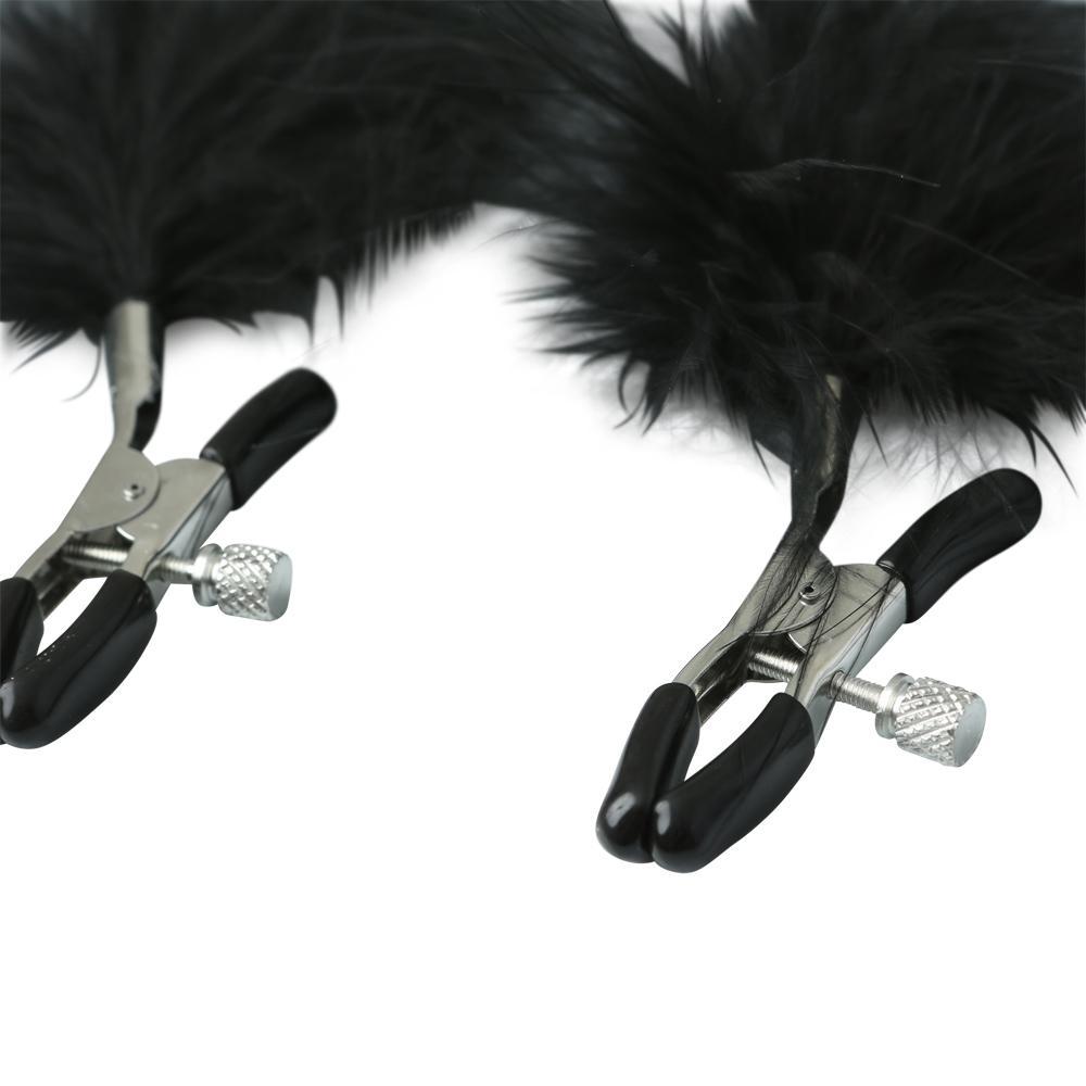 SEX & MISCHIEF FEATHERED NIPPLE CLAMPS