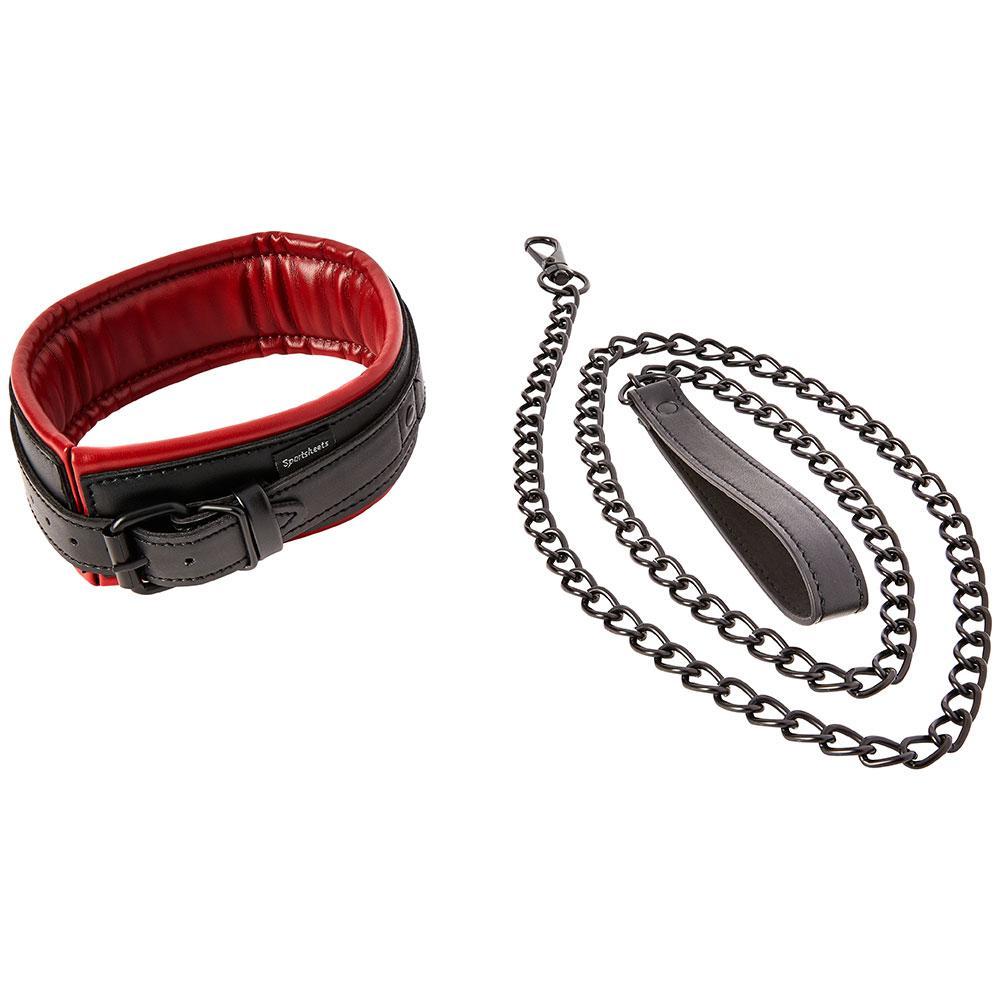 SPORTSHEETS SAFFRON COLLAR & LEASH