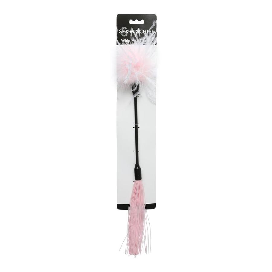 SEX & MISCHIEF WHIPPER TICKLER PINK & WHITE