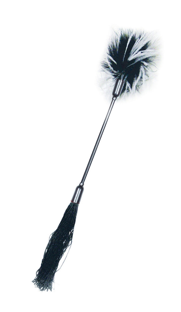 SEX & MISCHIEF WHIPPER TICKLER BLACK & WHITE