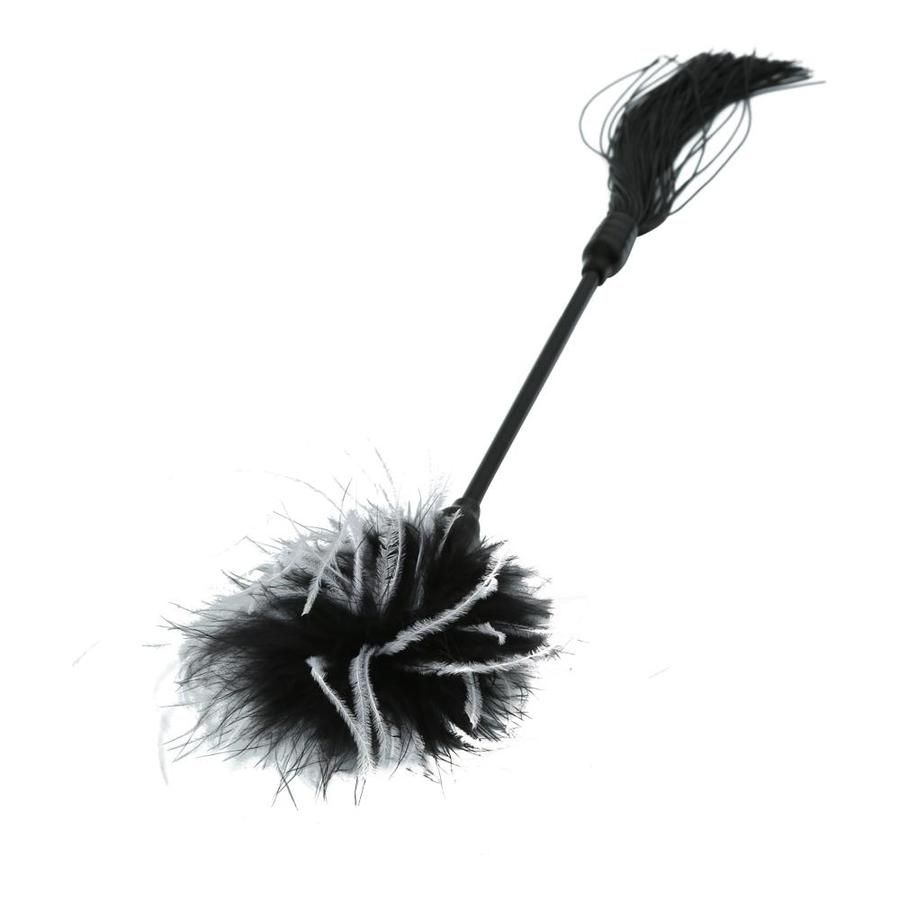 SEX & MISCHIEF WHIPPER TICKLER BLACK & WHITE