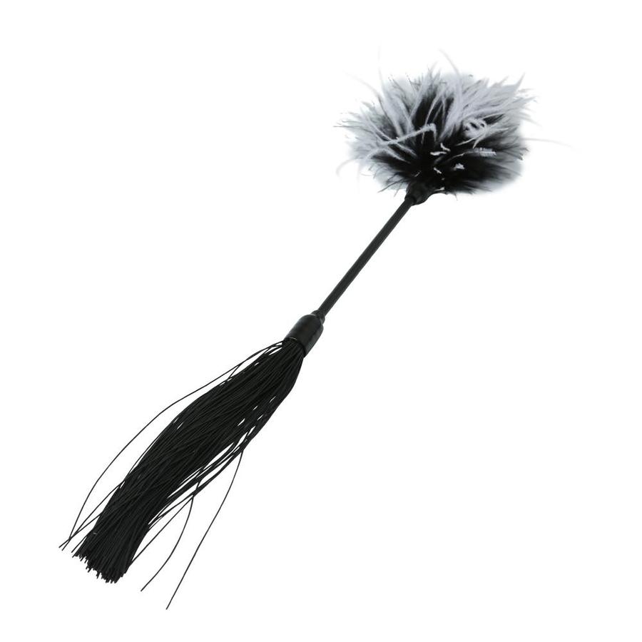 SEX & MISCHIEF WHIPPER TICKLER BLACK & WHITE