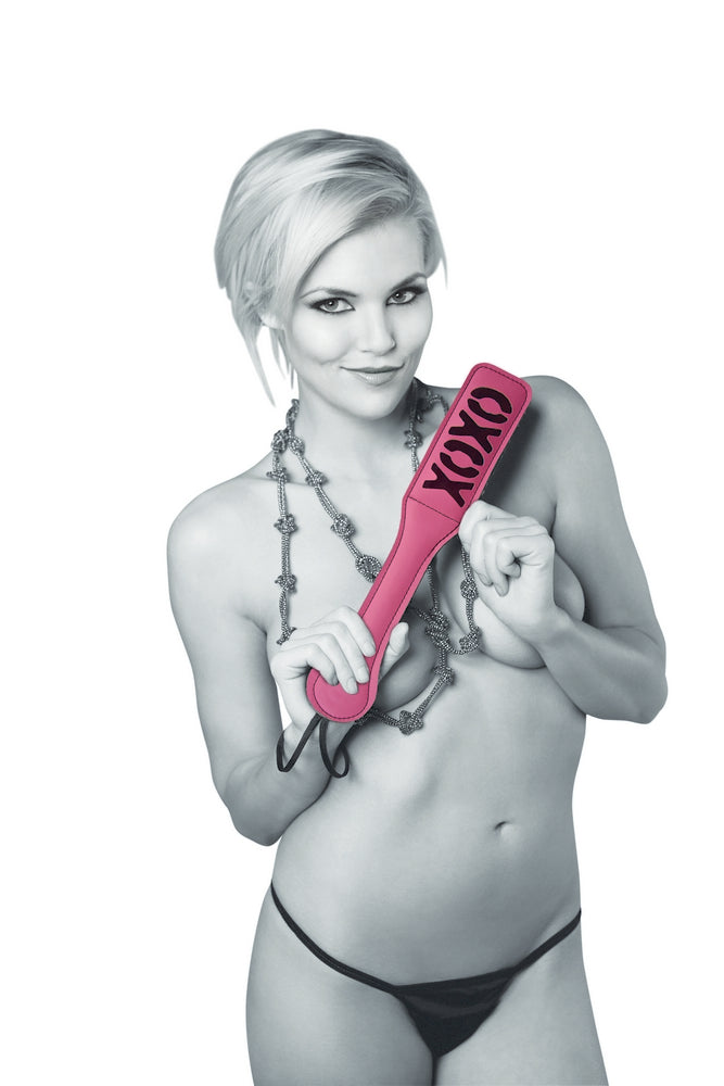 SEX & MISCHIEF BLUSH XOXO PINK/BLACK PADDLE