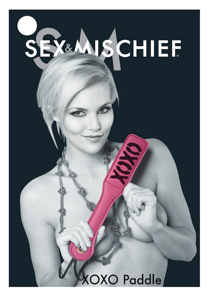 SEX & MISCHIEF BLUSH XOXO PINK/BLACK PADDLE