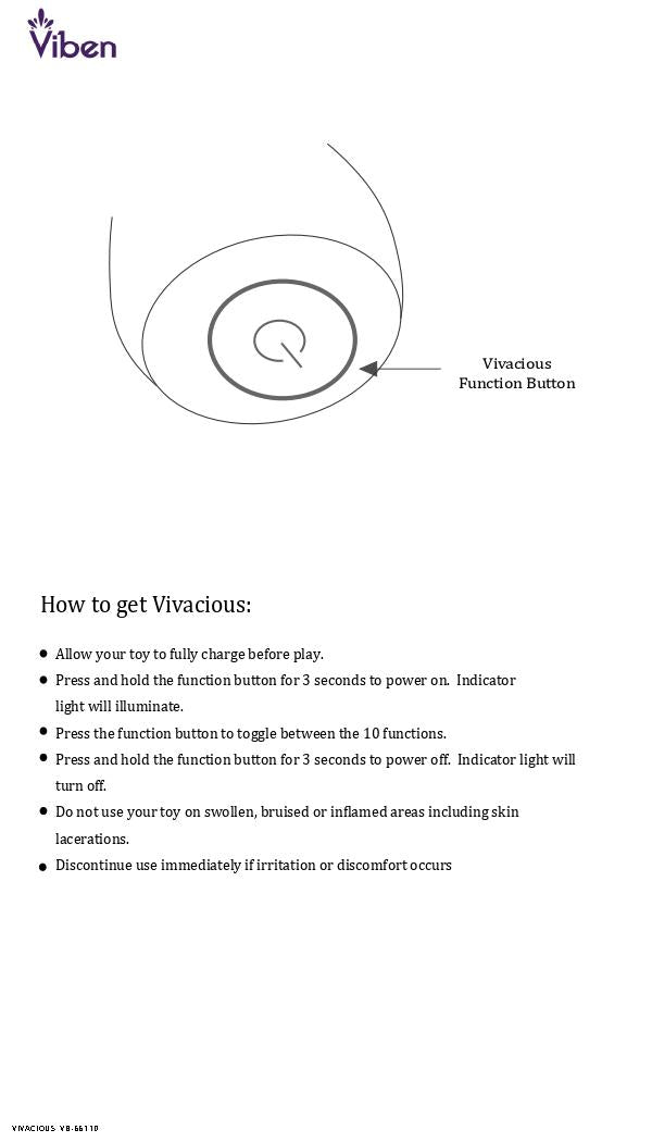 VIBEN VIVACIOUS 10 FUNCTION BULLET OCEAN