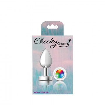 CHEEKY CHARMS HEART DEEP RED LARGE GUNMETAL BUTT PLUG