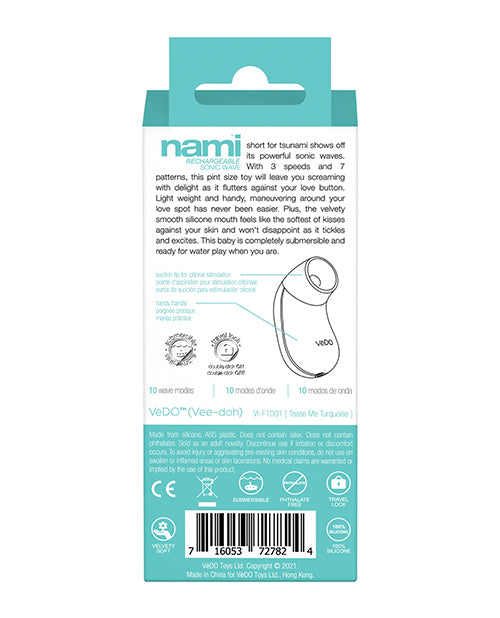 VEDO NAMI SONIC VIBE TURQUOISE RECHARGEABLE