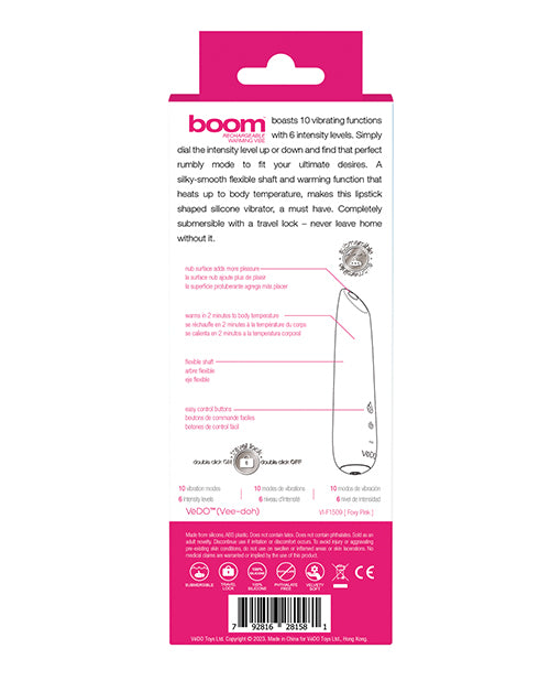 VEDO BOOM RECHARGEABLE WARMING VIBE FOXY PINK
