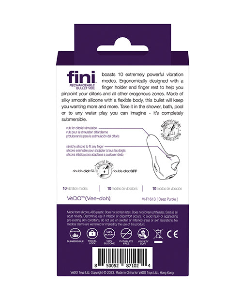 VEDO FINI RECHARGEABLE BULLET VIBE PURPLE