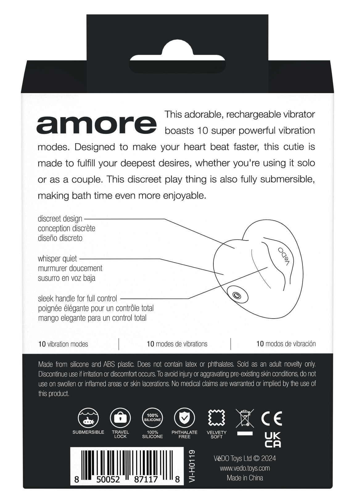 VEDO AMORE RECHARGEABLE VIBE BLACK