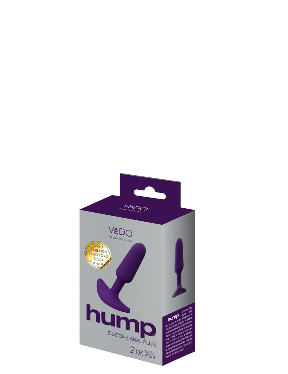 VEDO HUMP SILICONE ANAL PLUG PURPLE