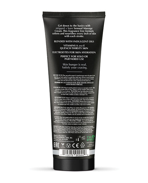 WICKED MASSAGE CREAM STRIPPED + BARE UNSCENTED 4 OZ